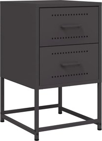 vidaXL Noptieră, negru, 36x39x60,5 cm, oțel