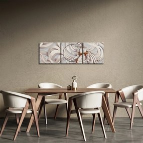 Tablou - Zeița motiv floral (cu ceas) (90x30 cm)