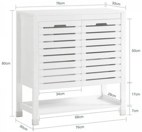 INA4 - Dulapior, 76 cm, alb - Mobilier Baie INA