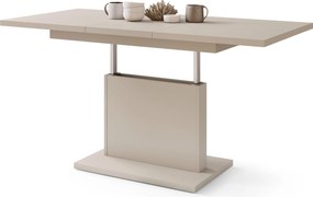 Mazzoni ASTON MINI Bej (Șampanie) - MĂSUȚĂ DE CAFEA MODERNĂ EXTENSIBILĂ REGLABILĂ PE ÎNĂLȚIME MASĂ TRANSFORMABILĂ
