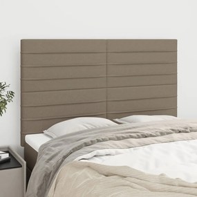 vidaXL Tăblii de pat, 4 buc, gri taupe, 72x5x78/88 cm, textil