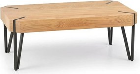 Masuta Emily, stejar auriu/negru, 110x60x42 cm