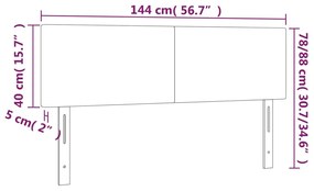 Tablii de pat, 2 buc., gri, 72x5x78 88 cm, piele ecologica 2, Gri, 144 x 5 x 78 88 cm