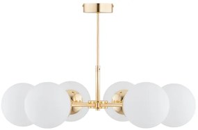 Lustră pe tijă FOTON 6xE14/40W/230V aurie/albă