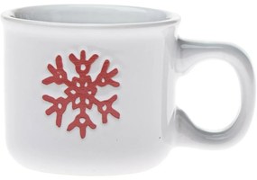 Set de 6 căni din ceramică Fulgi, 90 ml