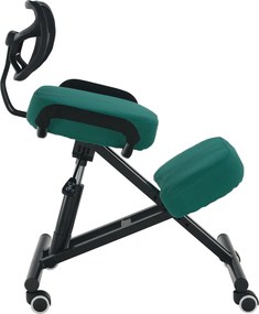 Scaun de îngenunchiere, verde/negru, RUFUS