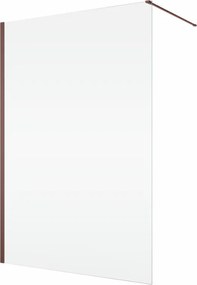 Paravan dus sticla walk-in 120x200 cm, bordeaux metal, sticla 8 mm, Ronal Easy D40 1200x2000 mm, Bordeaux metal