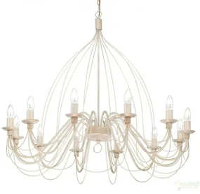 Candelabru clasic modelat si pictat manual finisaj alb antichizat CORTE SP12 097664