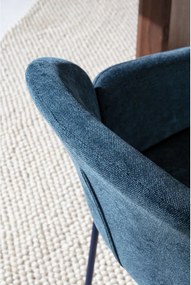 Set de scaune de sufragerie albastru 2 buc. tapițat Aslin – MOME