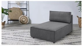 Modul pentru canapea gri închis cu tapițerie din catifea reiată (cu colț variabil) Nihad modular – Bobochic Paris