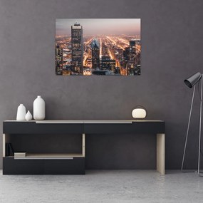 Tabloul cu metropolă luminată (90x60 cm)