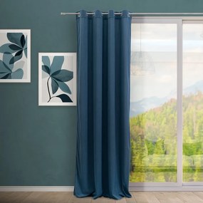 Draperie albastră din catifea reiată 140x260 cm Merely – Casa Selección