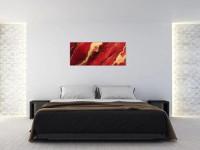 Tablou - Marmură roșu-auriu (120x50 cm)