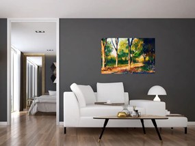 Tablou - Pădure de vară însorită, pictură (90x60 cm)