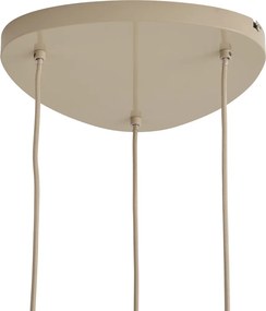 Lampă suspendată retro Taupe cu abajur metalic cu 6 lumini - Macaron