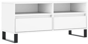 831244 vidaXL Comodă TV, alb, 100x34,5x44,5 cm, lemn prelucrat