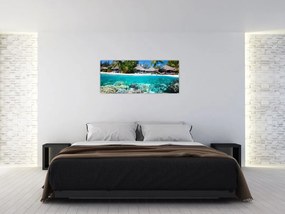 Tablou cu plaja pe insulă tropicală (120x50 cm)
