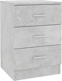 vidaXL Noptieră, gri beton, 38x35x56 cm, lemn prelucrat