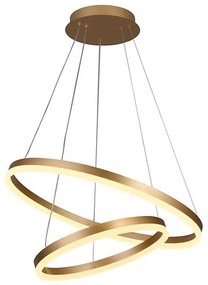 Lustră LED dimabilă pe cablu Brilagi CIRCLE LED/70W/230V 3000-6500K auriu + telecomandă