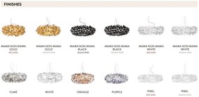 Lustra design unicat realizata manual Clizia XXL Mama Non Mama Gold, 130cm