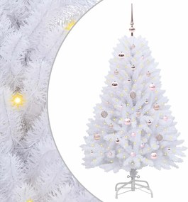 vidaXL Brad de Crăciun artificial cu ramuri articulare Alb 150 cm