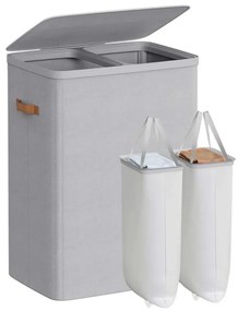SongmicsHome Coș de rufe TALIA 170l, 56×40×75cm, gri deschis