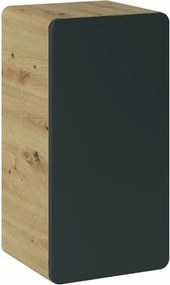 Dulap lateral suspendat 35 cm cu 1 usa Comad Aruba gri cosmos si stejar Craft