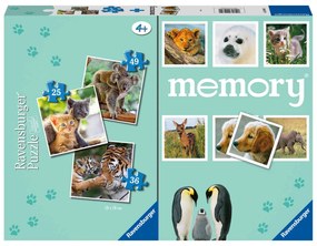 PUZZLE + JOC MEMORY ANIMALE, 25/36/49 PIESE - RAVENSBURGER (RVSPC20984)