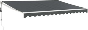 vidaXL Copertină retractabilă automată, antracit, 4,5x3 m