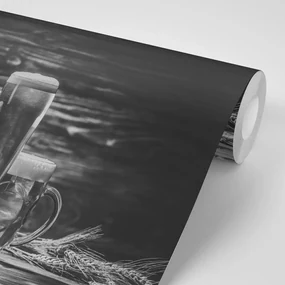 Fototapet festivalul berii în design alb-negru