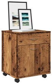vidaXL Dulap cu roți, lemn vechi, 45x38x54 cm, lemn prelucrat