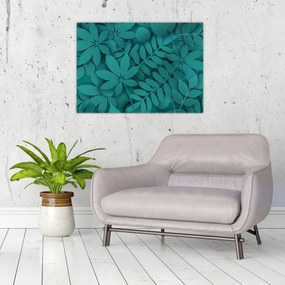 Tablou - Frunze turcoaz (70x50 cm)