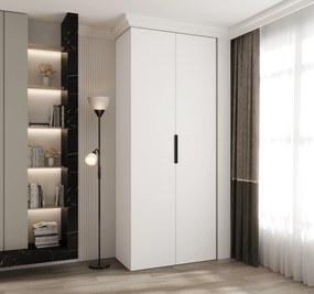 Dulap de haine 100 cm Carmela 40-4 (alb + Negru). 1126633
