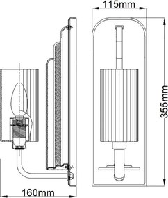 Quintiesse QN-KIMROSE1-BNB - Aplica de perete KIMROSE 1xE14/40W/230V aurie