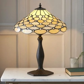 Endon 64301 - Lampă de masă Tiffany PEARL 1xE27/60W/230V, diam. 37 cm