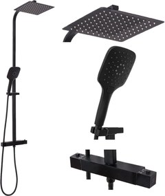 Set de duș cu termostat Rea JET Black Mat