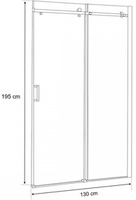 Ușă de duș tip rulou îndrăzneață 130x195 cm