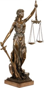 Statueta rasina si bronz Justitia 35 cm