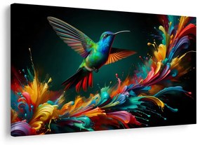 Tablou colibri colorat în zbor