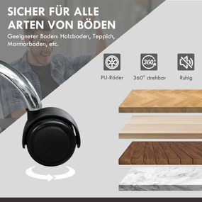 Vinsetto Scaun de birou ajustabil cu 6 puncte de masaj, funcție de încălzire, suport pentru picioare, piele ecologică, Negru | Aosom Romania