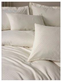 Lenjerie de pat bej din bumbac ranforcé pentru pat de o persoană 140x200 cm Checkered – Mila Home Luxury