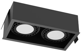 Brosline 3274 - Corp de iluminat încastrat CAGE 2x GU10/18W/230V, negru