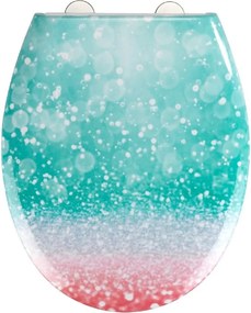 Capac WC cu închidere lentă Wenko Easy Dreamy, 44,5 x 37 cm