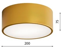 Plafonieră pentru baie CLEO 1xE27/24W/230V d. 20 cm auriu IP54