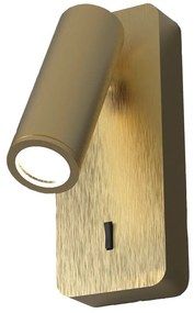 Aplica de perete cu reader Mini GU10 NOTTE alama antic
