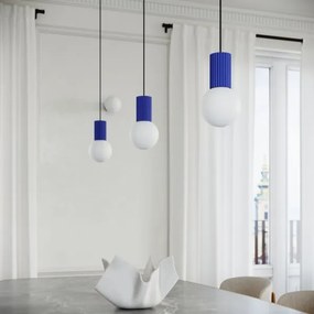 Lustră pe cablu Sollux SL.1739 HALO 1xG9/8W/230V d. 12 cm albastru