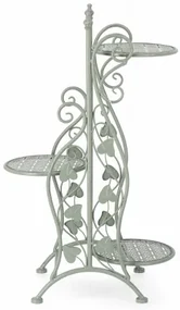 Suport pentru 3 ghivece, din metal, Harriet 3SH Verde Mint, L32xl29xH80 cm