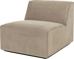 Modul pentru canapea bej din catifea reiată (partea din mijloc) Sting - Scandic