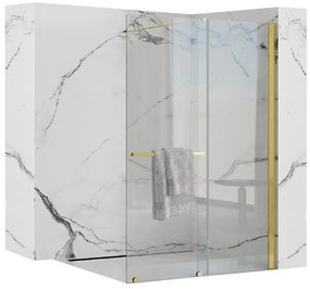 Rea Cortis perete de duș 120 cm auriu luciu/sticla transparentă REA-K8485