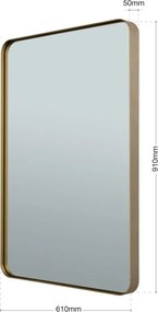 Oglinda decorativa design modern CARLO auriu 61x90cm